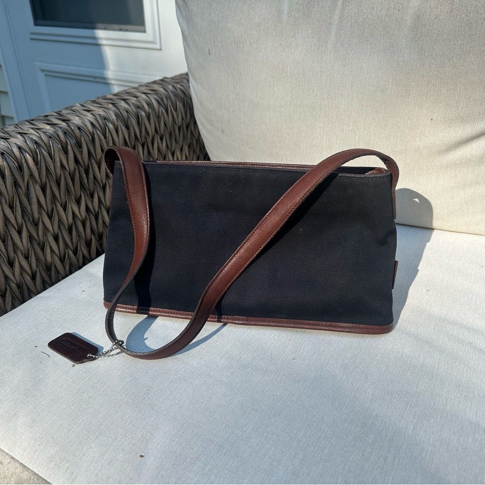 Vintage Coach Greenwich Small Canvas Shoulder Bag